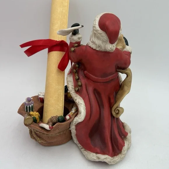 Partylite 7" Santa Checking His List Candle Holder Figurine‎ P9841 Christmas Box - Picture 9 of 10